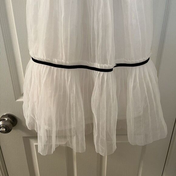Janie and Jack Holiday Portrait Ivory Tiered Pleated Tulle Dress Girls Size 5T - Picture 4 of 10